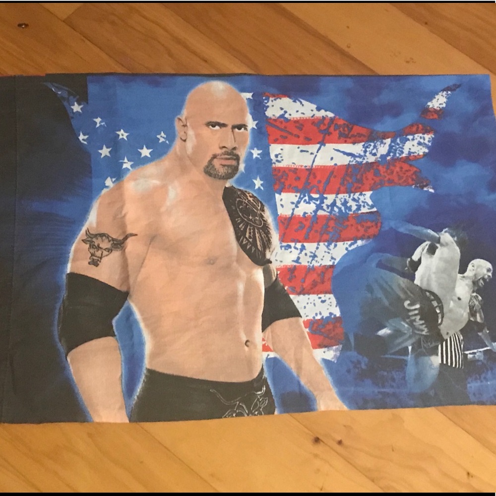 World wrestling The Rock standard pillowcase